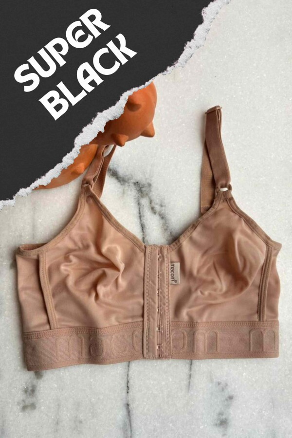 Sutiã com fechamento frontal curto, com elástico na base - 1010 BEGE