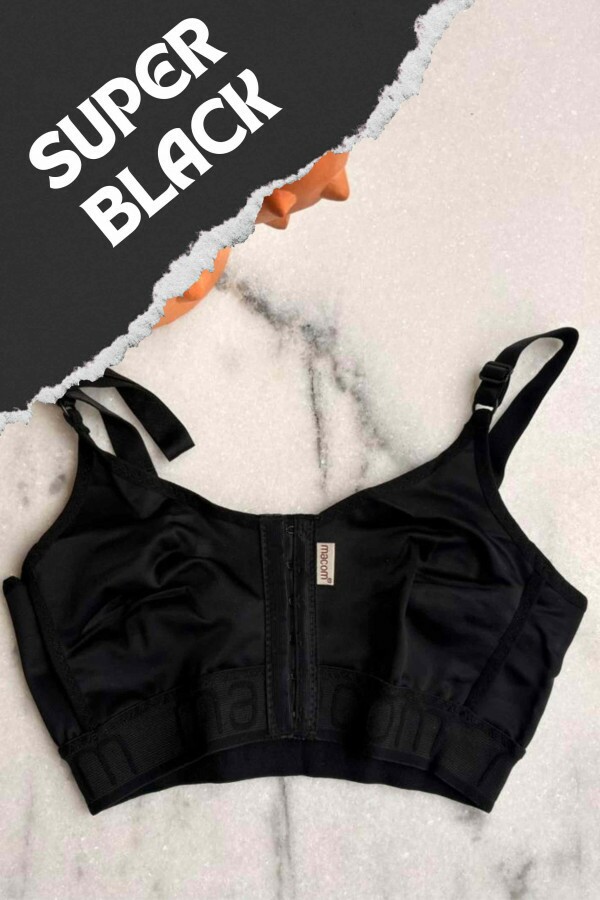 Sutiã com fechamento frontal curto, com elástico na base - 1010 PRETO