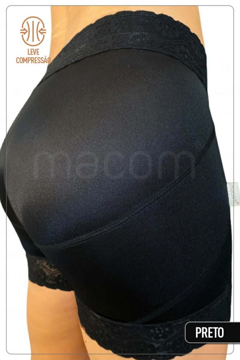 Calcinha de Lycra com renda - 2048 PRETO