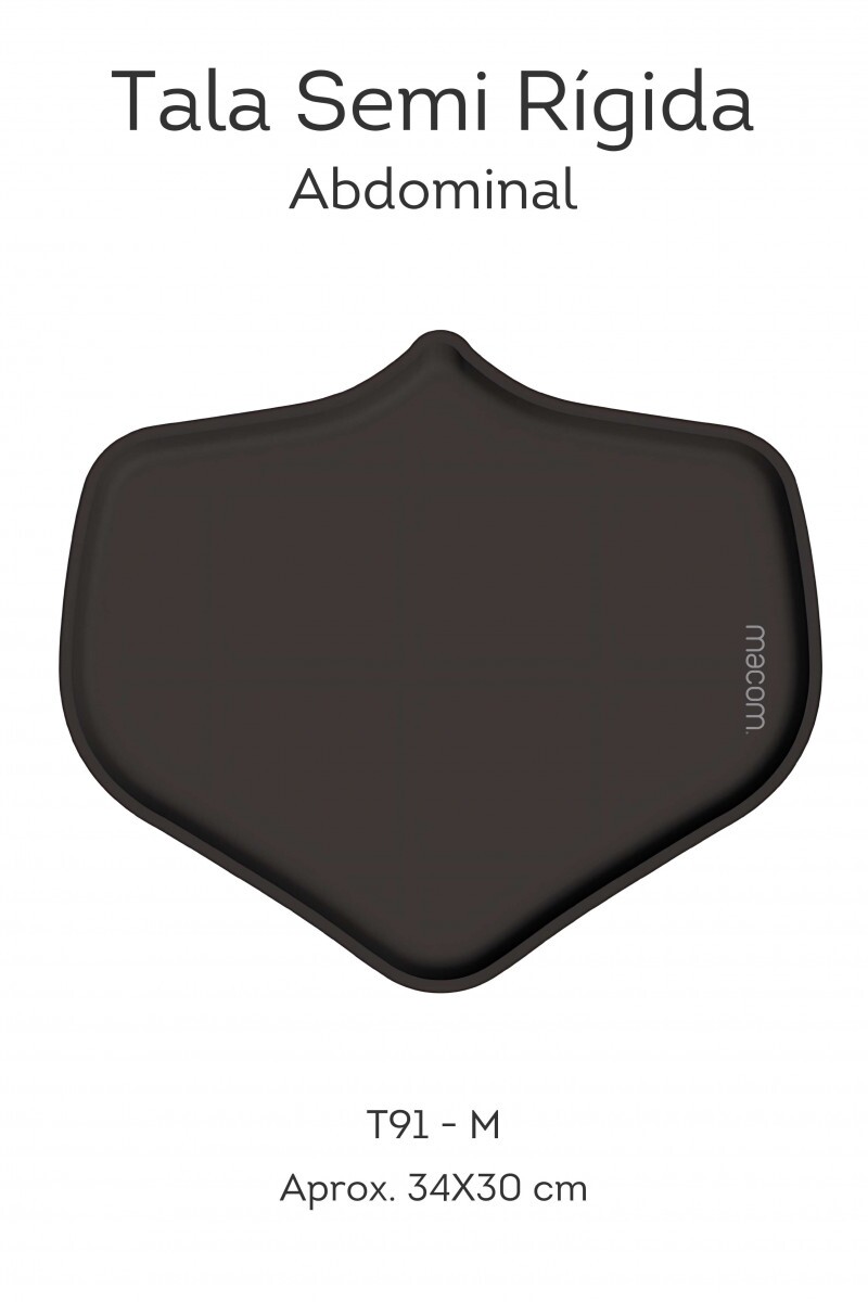 Tala Abdominal Semi Rígida 30x34cm (M PRETO) - T91MP