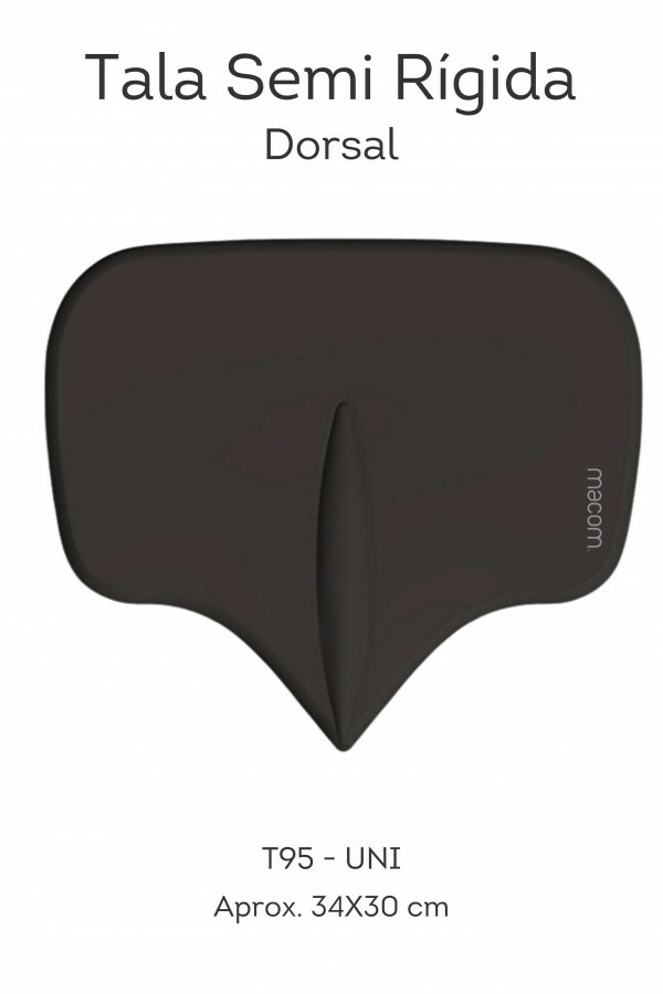 Tala Dorsal Semi Rígida 34x30cm (UNI PRETO) - T95UNIP