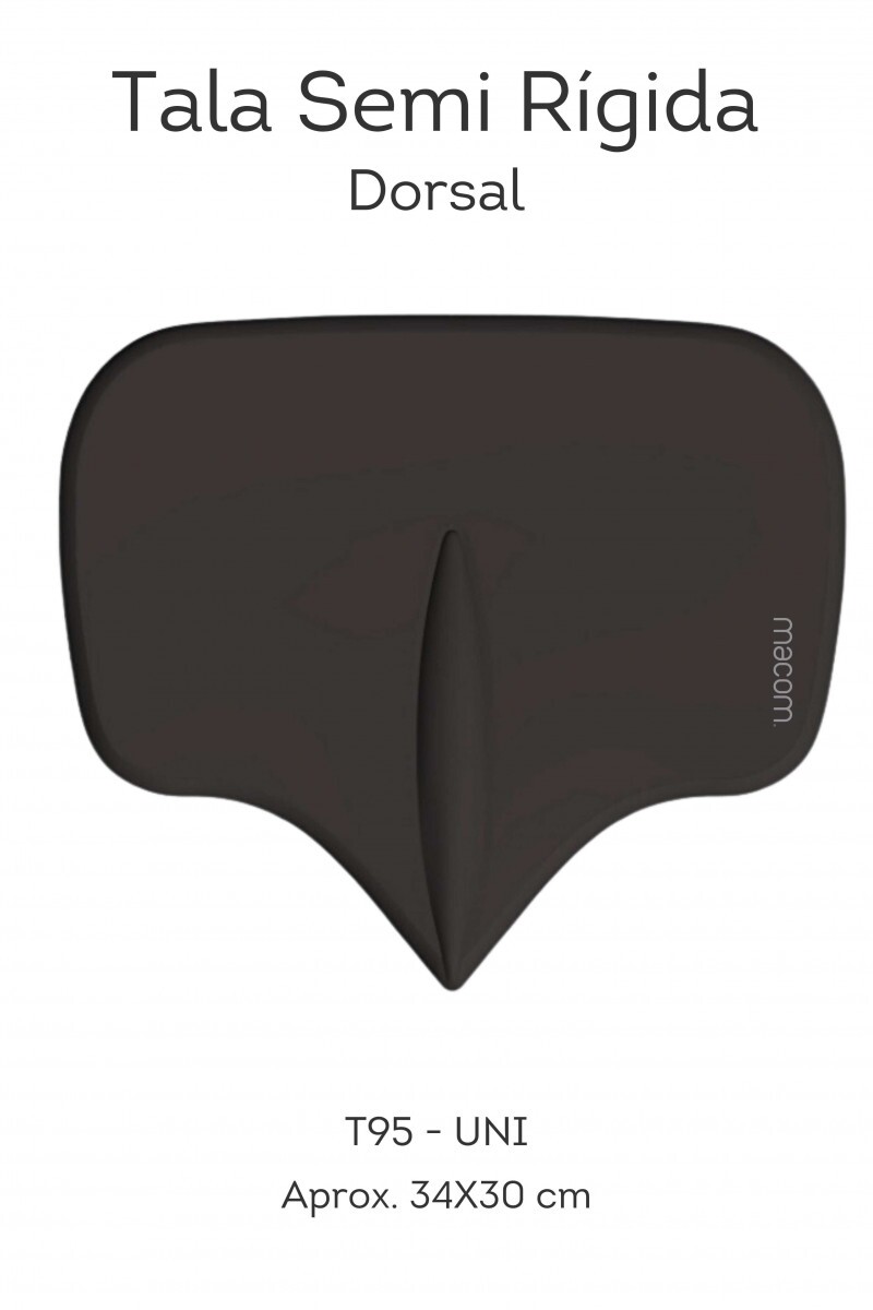 Tala Dorsal Semi Rígida 34x30cm (UNI PRETO) - T95UNIP